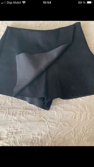 Falda pantalón corto ante negro