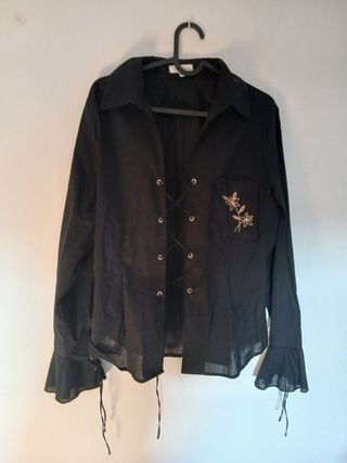 Blusa negra 100% algodón 