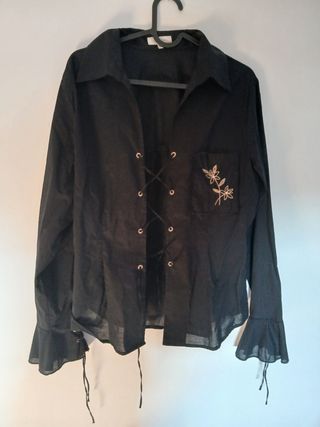 Blusa negra 100% algodón 