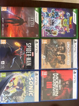 Pack 6 Videojuegos PS5/Xbox Series X