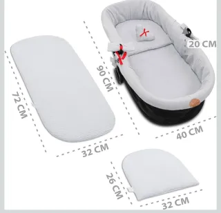 Cubre capazo universal muselina 3 piezas