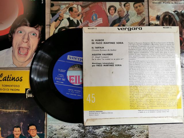 Lote Vinilos 45rpm: Humor, Latino y Nacional