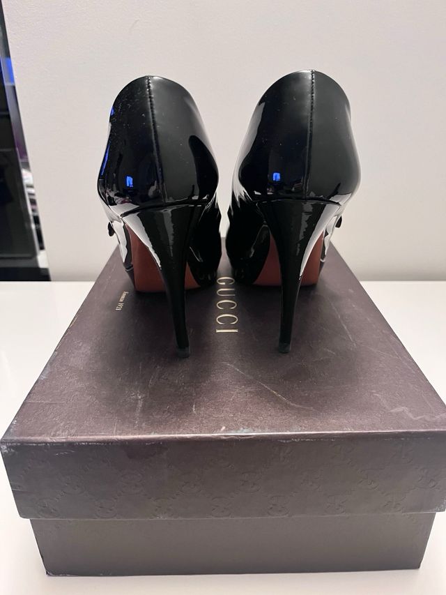 Décolleté Gucci vernice nera donna 38 (tacco 7)