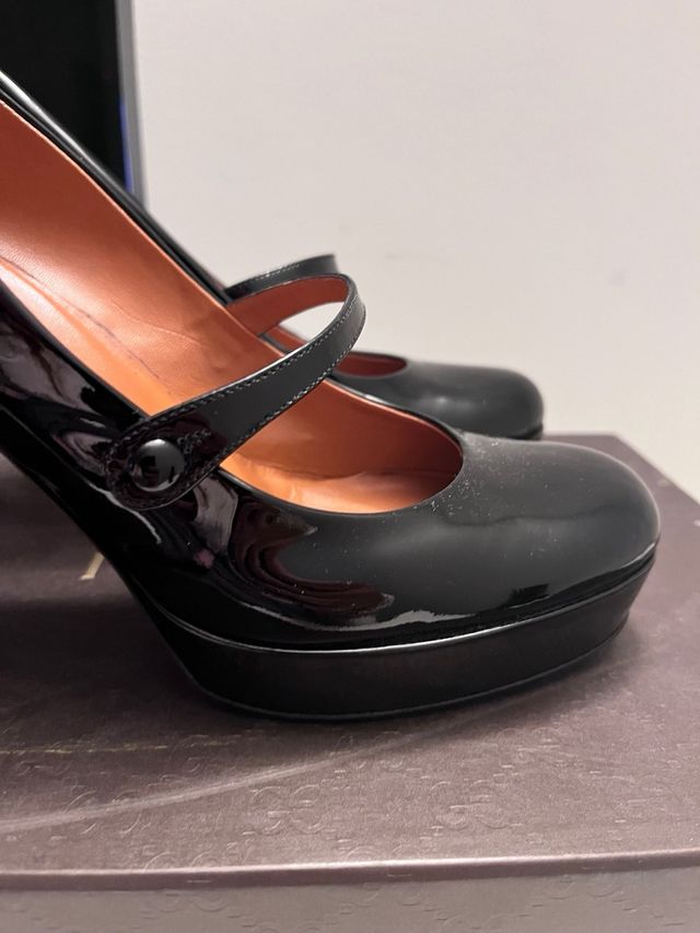 Décolleté Gucci vernice nera donna 38 (tacco 7)
