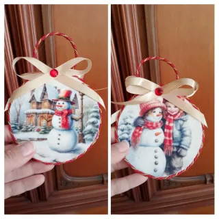 Medaglione Natalizio Pupazzo di neve