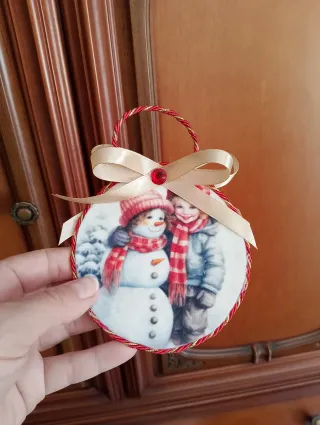 Medaglione Natalizio Pupazzo di neve