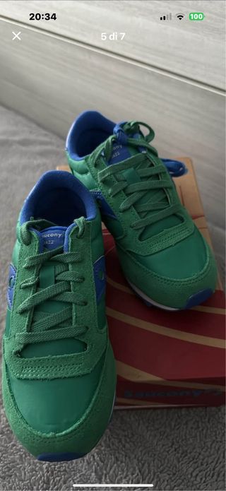 Saucony Jazz Scarpe Verdi e Blu  numero 12 mesi