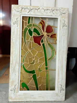 Vidriera emplomada estilo modernista