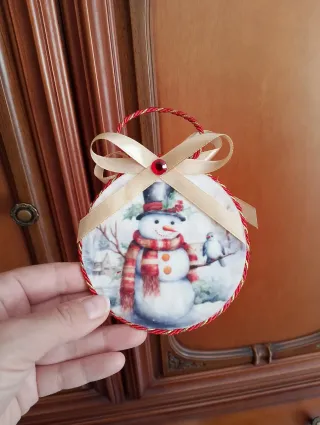 Medaglione Natalizio Pupazzo Neve