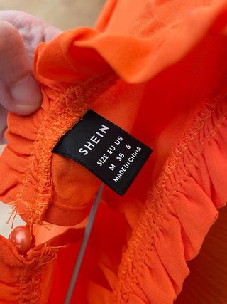 Blusa naranja Shein sin usar