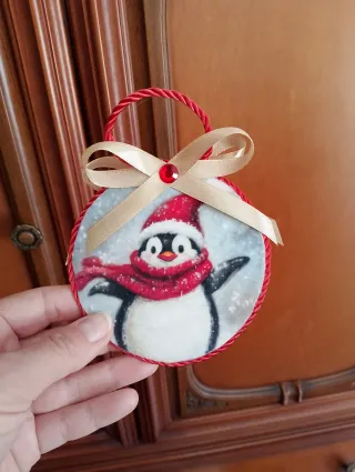 Medaglione Natale Pinguino