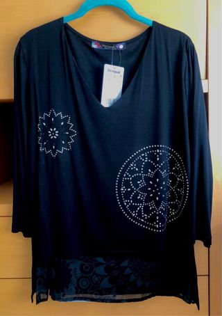 Camiseta Desigual Negra Talla L /44 