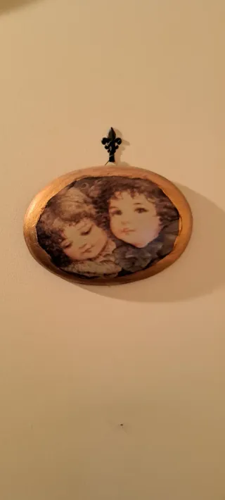 Medaglione foglia oro bambini