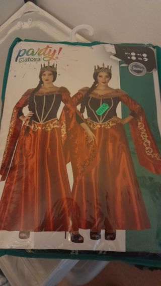 Disfraz Reina Medieval Atosa Talla grande, xxl