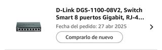 Switch D-Link DGS-1100-08V2 Gestionado 8 Puertos