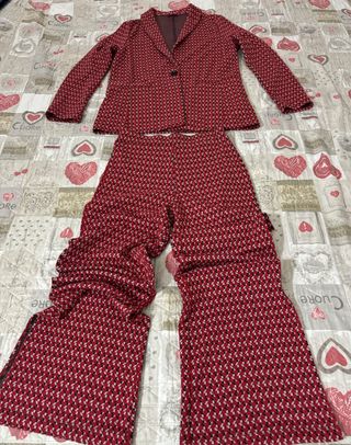 Completo Benetton donna invernale rosso 