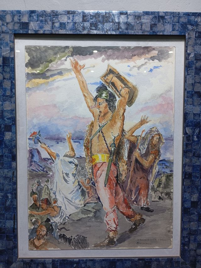 Acuarela firma ilegible