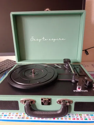 Tocadiscos Prixton VC400 Verde y Negro