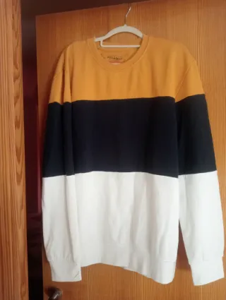 Sudadera Pull&Bear Color Block Talla L