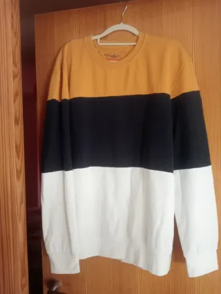 Sudadera Pull&Bear Color Block Talla L
