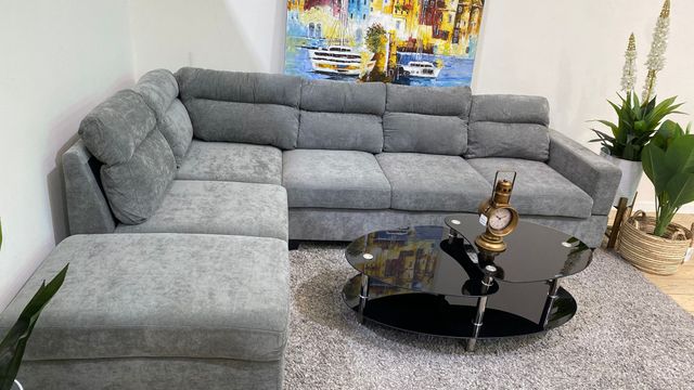 Sofá Gigante Gris Tela