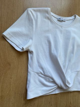 Crop top blanco Zara algodón M