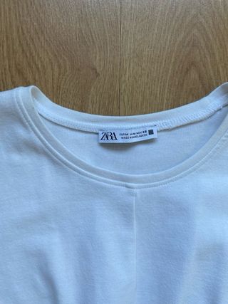Crop top blanco Zara algodón M
