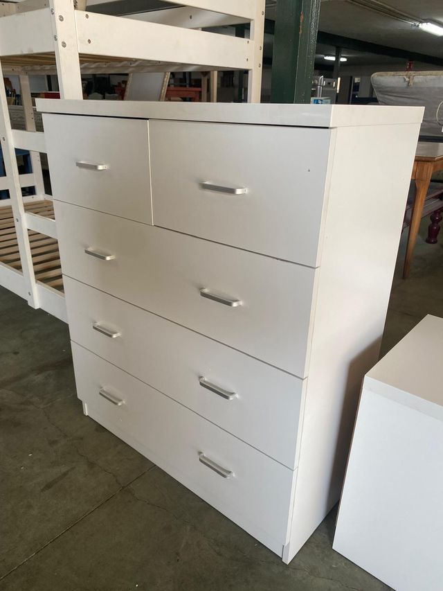 Cómoda blanca 5 cajones