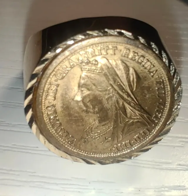 Anillo Moneda Reina Victoria S.XIX