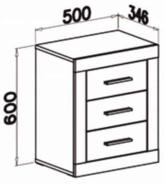 CABECERO LARA Y 2 MESITAS MUEBLE KIT NUEVO