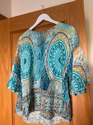 Blusa suave estampada talla única