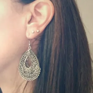 Orecchini pendenti colore argento