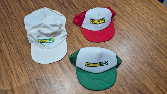 3 Gorras Scalextric Exin Antiguas