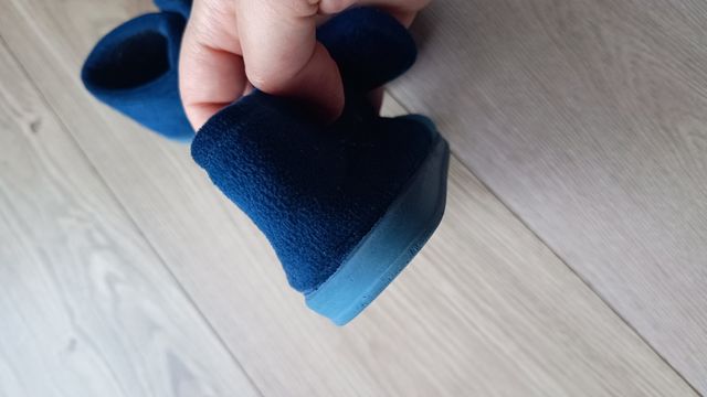 Pantofole bimbi blu con coniglietto n.22