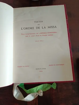 Textos de l'ordre de la Missa
