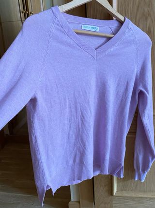 Jersey lila tejido suave 10% lana