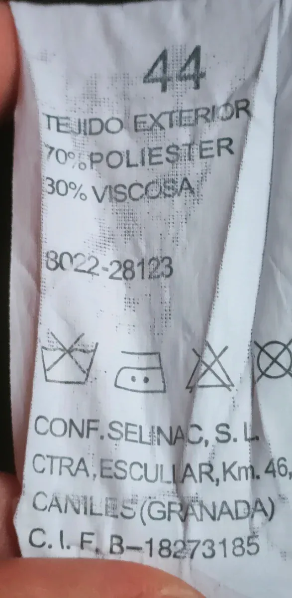 Pantalón hombre Talla 44 negro