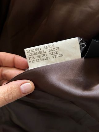 Chaquetón YSL Marrón con Cuello de Pelo