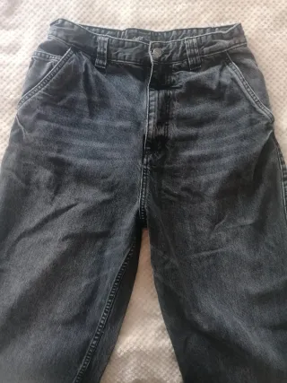 Pantalón vaquero Pull&Bear hombre negro T.38