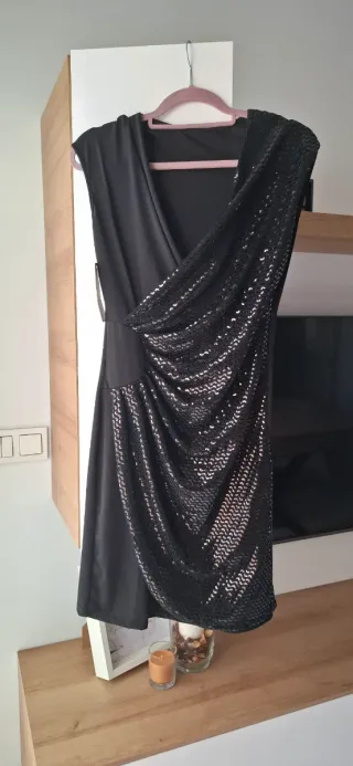 Vestido lentejuelas negro