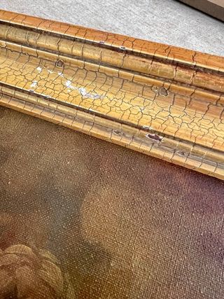 Cuadros antiguos flores dorados