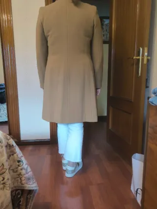 Abrigo mujer beige