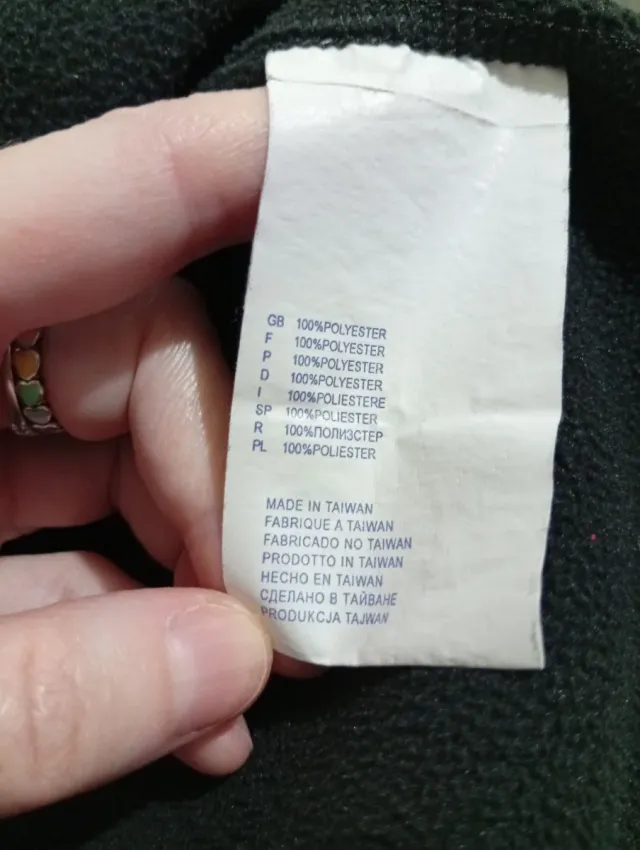 Giacca in pile Reebok Y2K nera Taglia M 