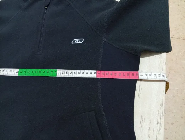 Giacca in pile Reebok Y2K nera Taglia M 