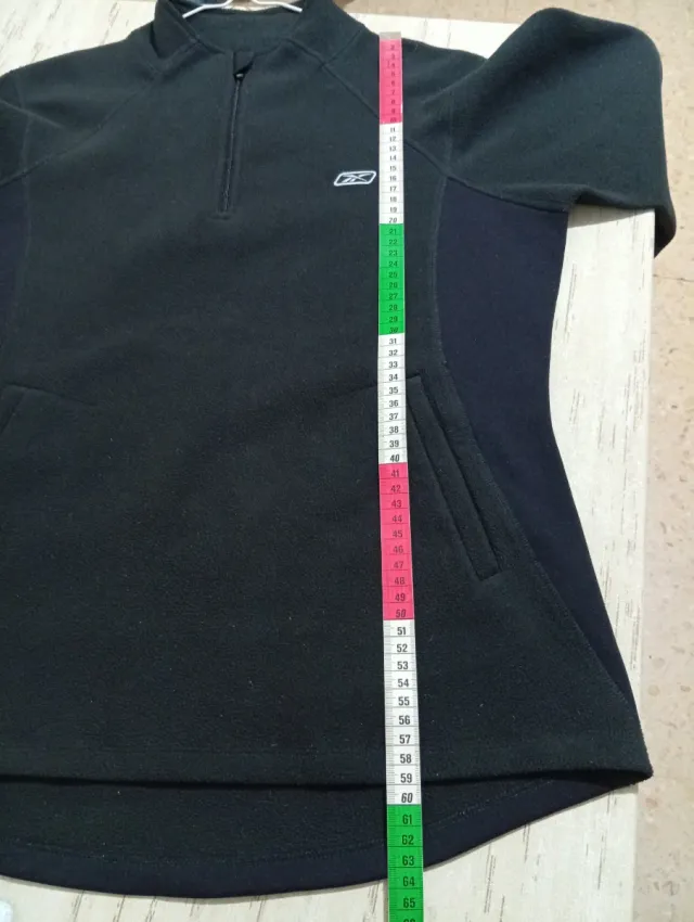 Giacca in pile Reebok Y2K nera Taglia M 