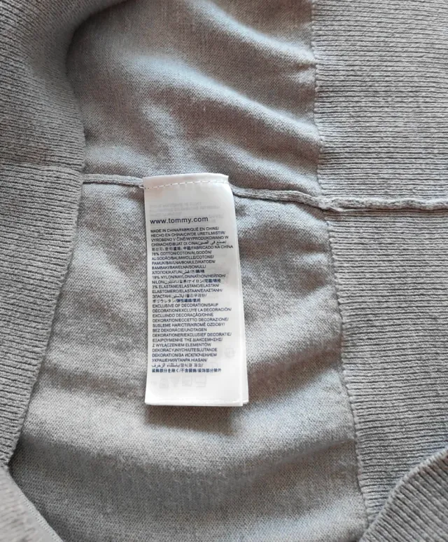 Suéter Tommy Hilfiger Gris Talla XL