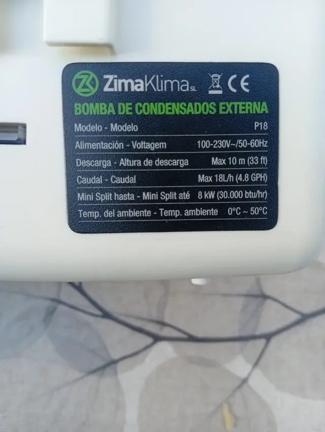 Bomba Condensados Zima Klima P18