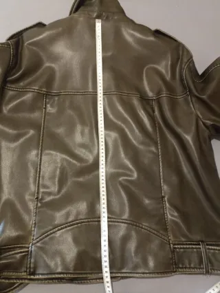 Cazadora Biker Zara kaki/Verde Oliva Talla XXL
