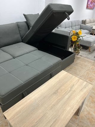 Sofá Cama Chaise Longue con Arcón