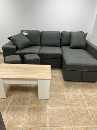 Sofá Cama Chaise Longue con Arcón